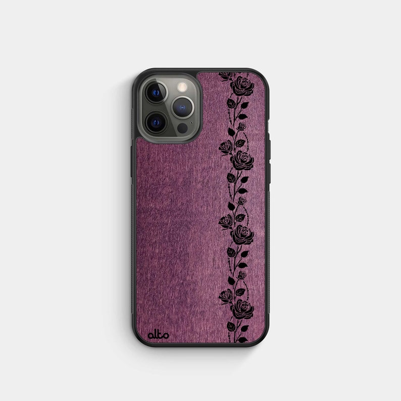 ROSEVINES - Real Wood iPhone Case - iPhone 14, 13, 12 - Samsung Galaxy S22, S21,S20FE - Google Pixel 7, 6a,5 -Made in Canada Alto Collective 