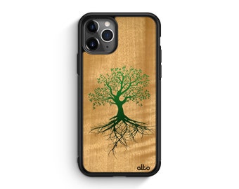 Tree of Life - Real Wood PhoneCase - iPhone 15 Pro, 14 ,13- Samsung Galaxy S24,S23,S21FE -Google Pixel 8, 7a -Made in Canada Alto Collective
