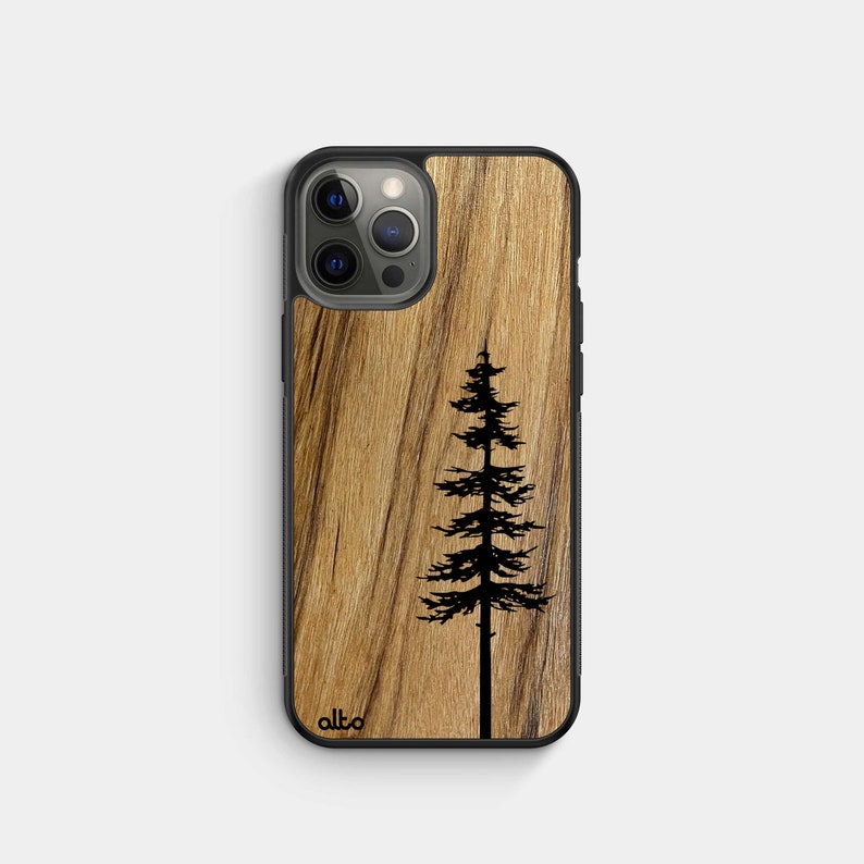 CYPRESS - Real Wood iPhone Case - iPhone 14, 13, 12- Samsung Galaxy S22, S21, S20FE- Google Pixel 7, 6a, 5 -Made in Canada Alto Collective 