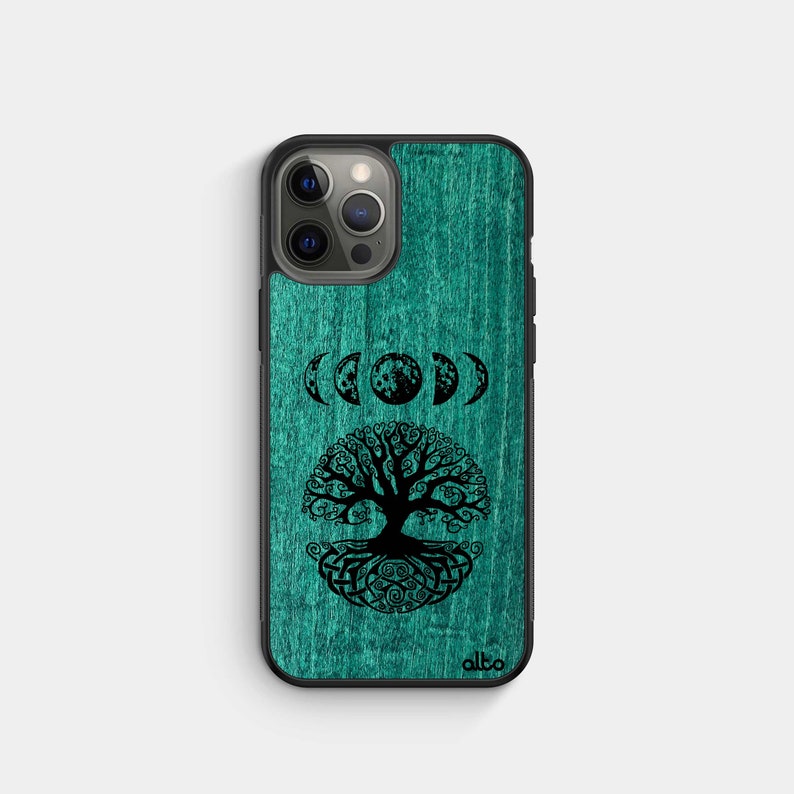 PHASES - Real Wood iPhone Case - iPhone 14, 13, 12 - Samsung Galaxy S22, S21, S20FE - Google Pixel 7, 6a, 5- Made in Canada -Alto Collective 
