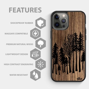 FOREST Real Wood iPhone Case iPhone 15 Pro, 14, 13 Samsung Galaxy S24, S23, S21FE Google Pixel 8, 7a-Made in Canada Alto Collective image 4