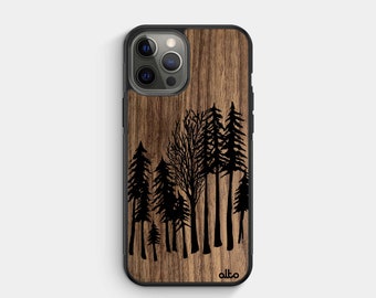 FOREST - Real Wood iPhone Case - iPhone 15 Pro, 14, 13 - Samsung Galaxy S24, S23, S21FE - Google Pixel 8, 7a-Made in Canada Alto Collective