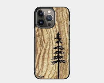 CYPRESS - Étui pour iPhone en bois véritable - iPhone 15 Pro, 14, 13 - Samsung Galaxy S24, S23, S21FE - Google Pixel 8,7, 6a - Fabriqué au Canada Alto Collective