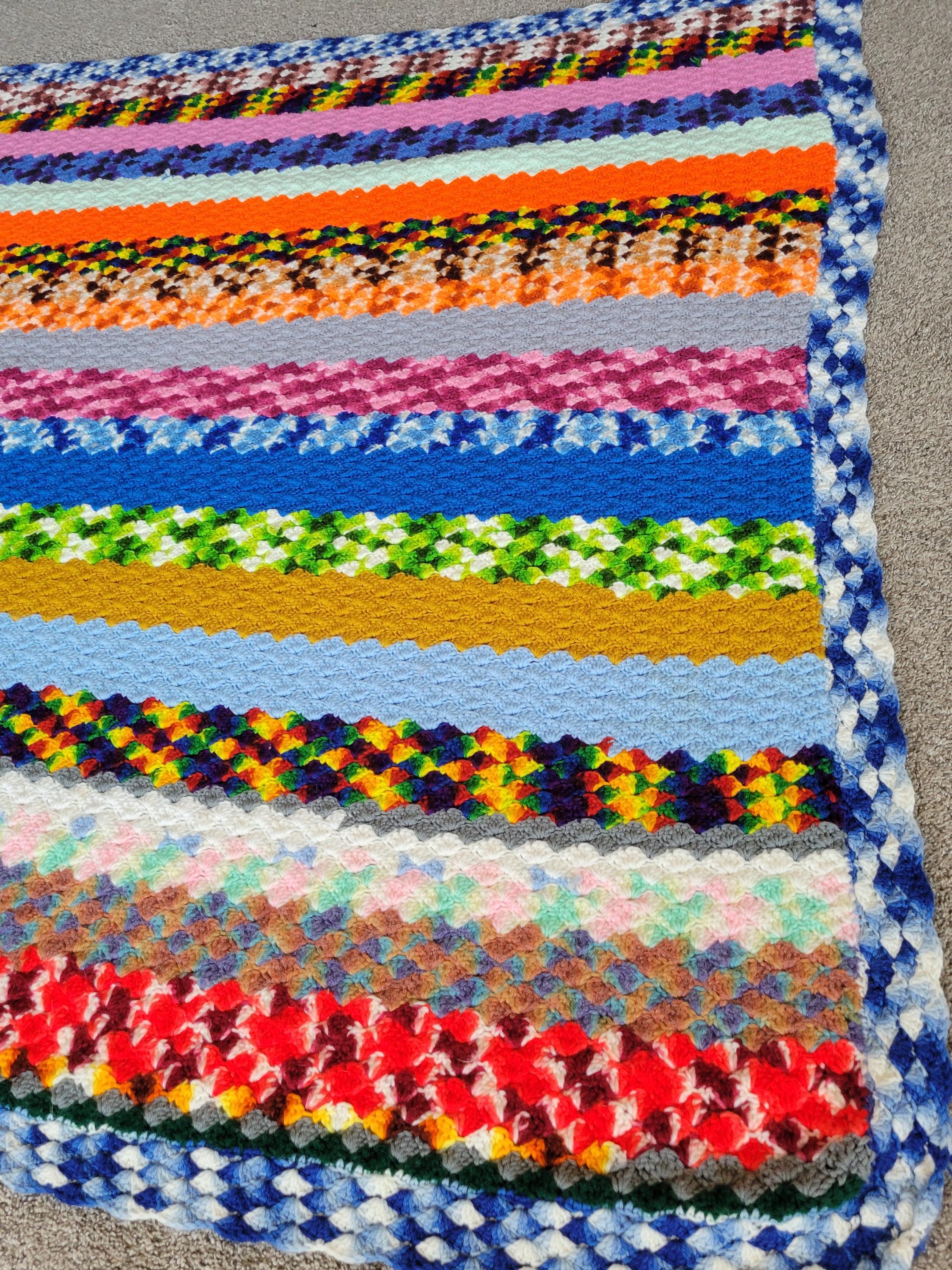 Vintage Afghan Colorful Grandma-made Blanket - Etsy