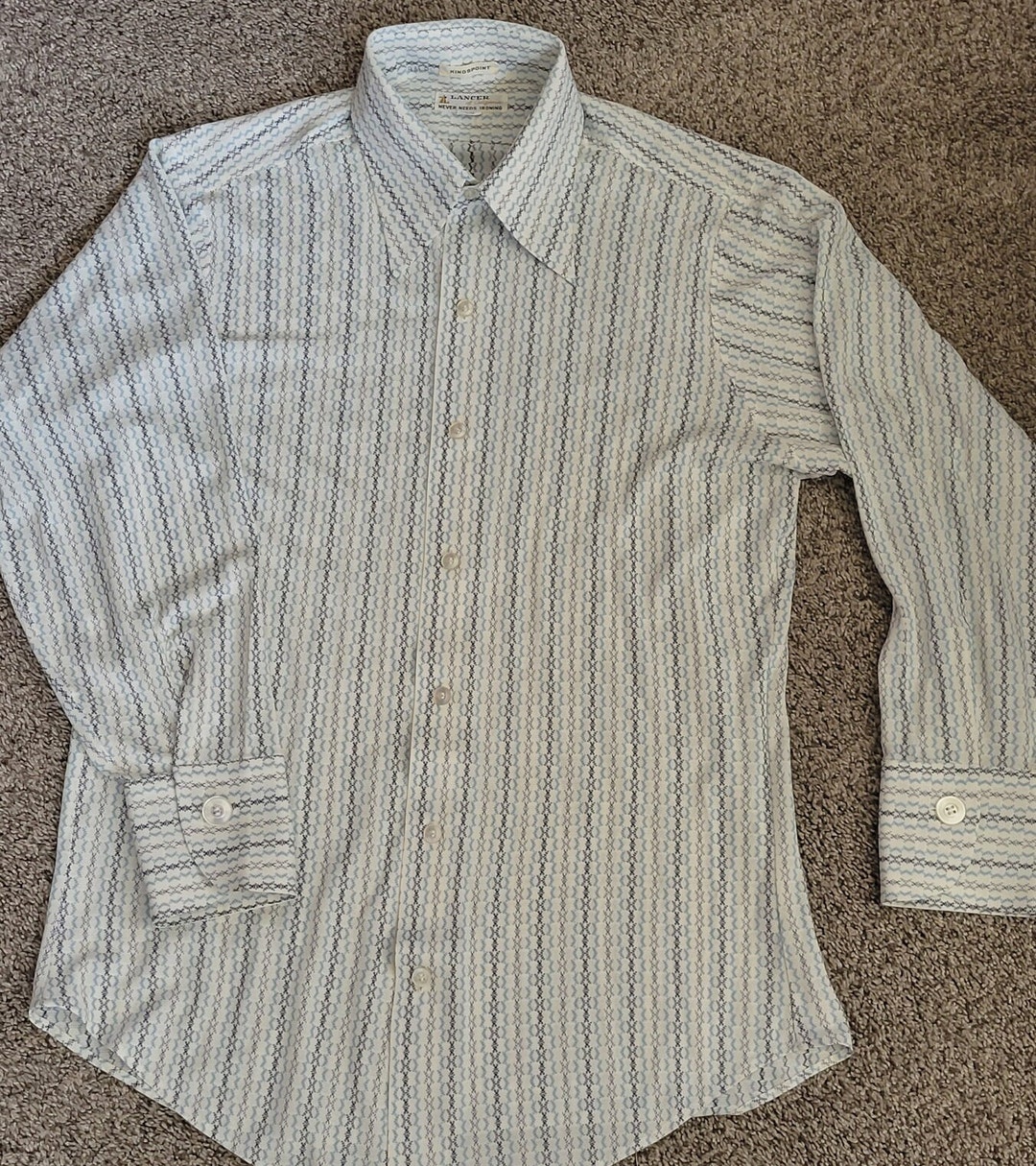 Classic 1960's Vintage Polyester Men's Shirt Size 15 - Etsy