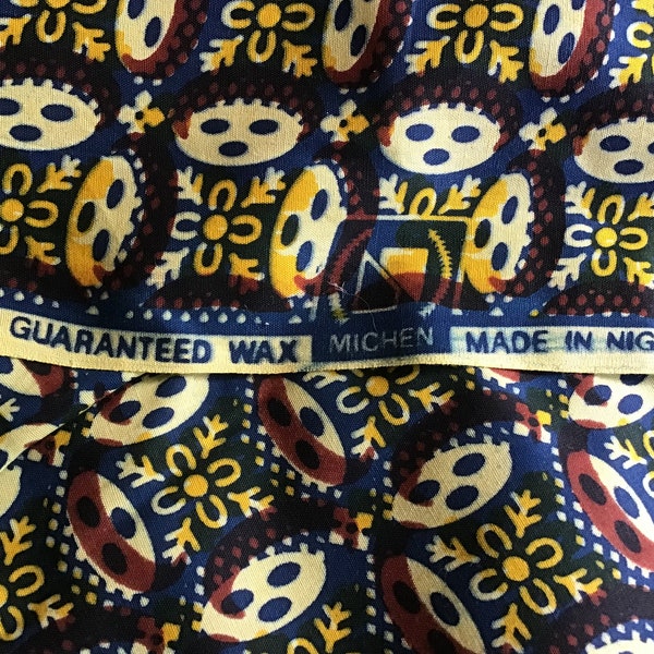 Authentic Cultural African Wax fabric made in Nigeria