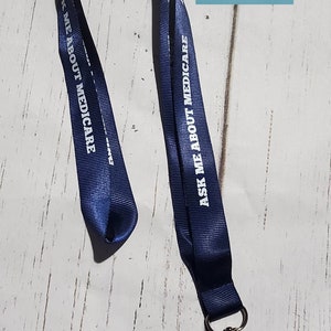 Ask Me About Medicare Lanyard with or without faux Medicare Card
