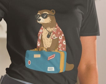 Maglietta con lontra in vacanza