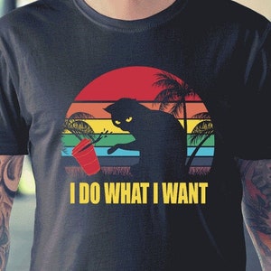 I Do What I Want Cat Jersey Short Sleeve Tee | Cat Shirt | Cat Apparel | Cat Lovers Gift | Unisex Clothing | Gift for her