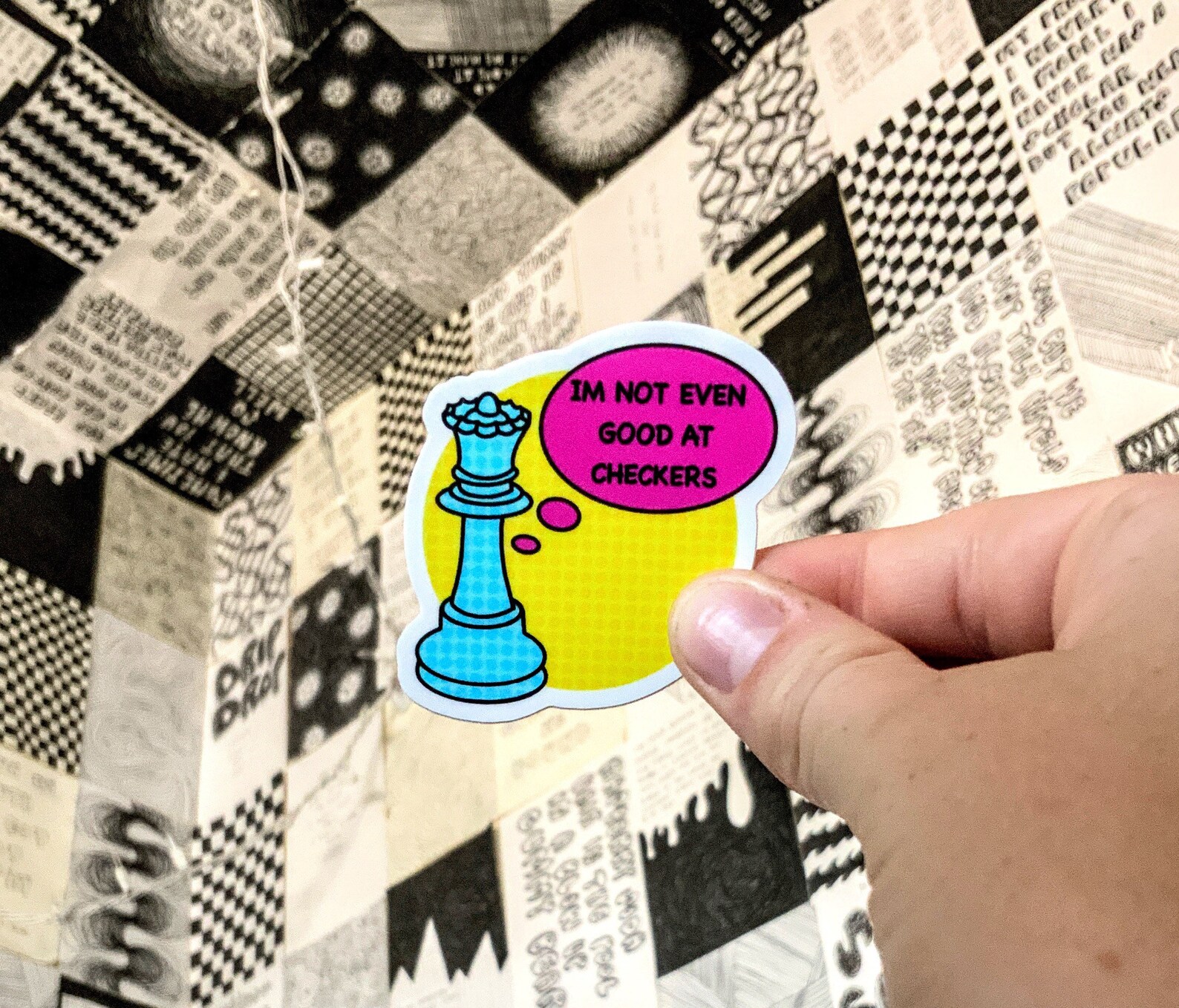 Im Not Even Good At Checkers Sticker chess queen funny Etsy