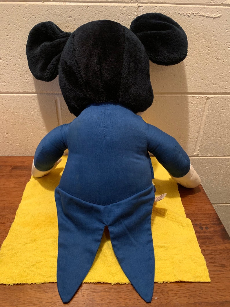 Vintage Mickey Mouse Jumbo Rare Disney Plush Blue Tuxedo Suit | Etsy