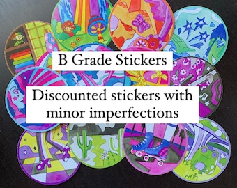 B GRADE - Subtle Pride Stickers - 3 inch - 60s inspired