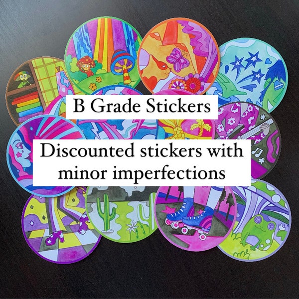 B GRADE - Subtle Pride Stickers - 3 inch - 60s inspired