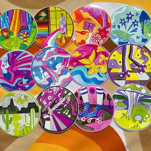 Subtle Pride Stickers - 3 Inch - 60s Inspired