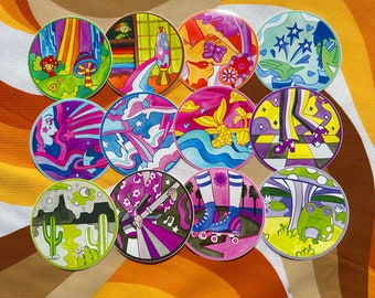 Subtle Pride Stickers - 3 Inch - 60s Inspired