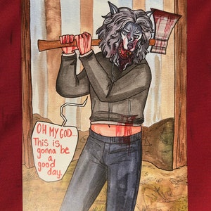 Friendly Wolf Print | Peachfuzz
