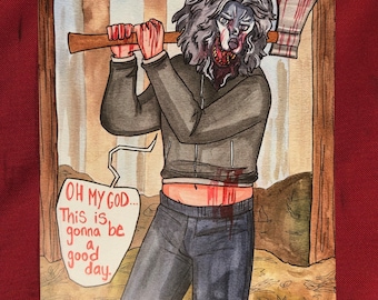 Friendly Wolf Print | Peachfuzz