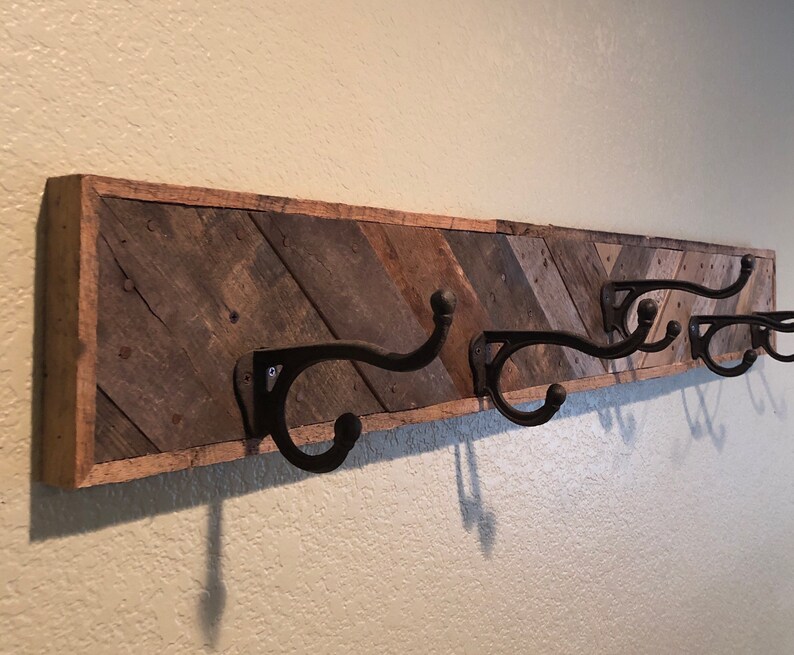 Rustic Reclaimed/pallet Wood Hat/coat Hanger Etsy