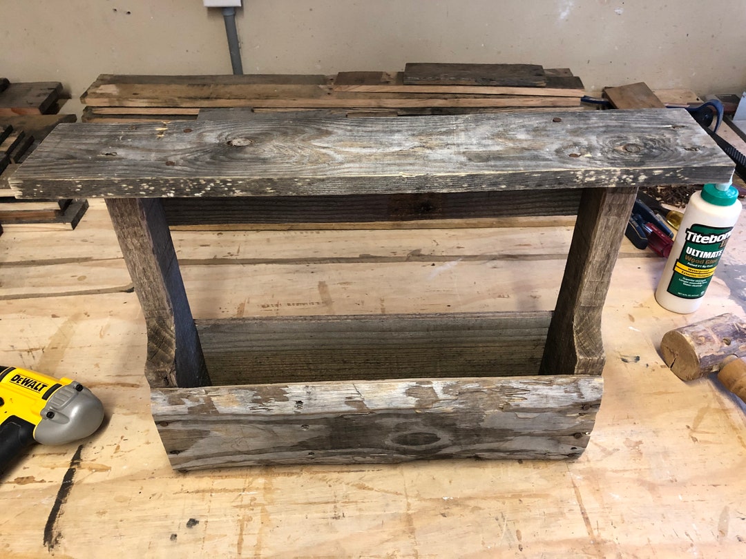 Reclaimed/pallet Wood Wall Decor Box With Shelf Etsy