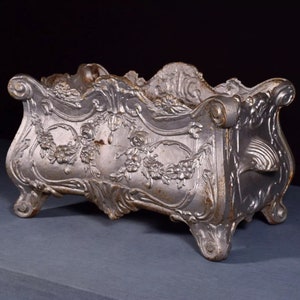 Large French Antique Cast Iron Louis XV Style Planter/Flower Pot Garden