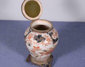 9 quot Antique Japanese Imari Lidded Urn Ginger Jar Bronze Fittings 1700 39 s