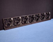 Antique Gothic Pediment Crest Trim Piece Architectural Crown in Solid Oak
