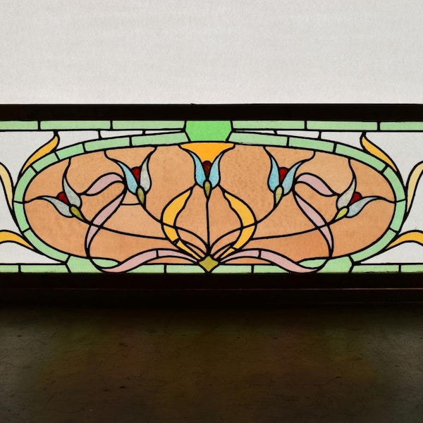 Antique Horizontal Stained Glass Etsy