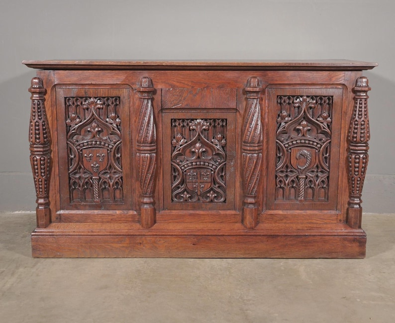 Antique French Gothic Chest/Trunk - Thumbnail 3