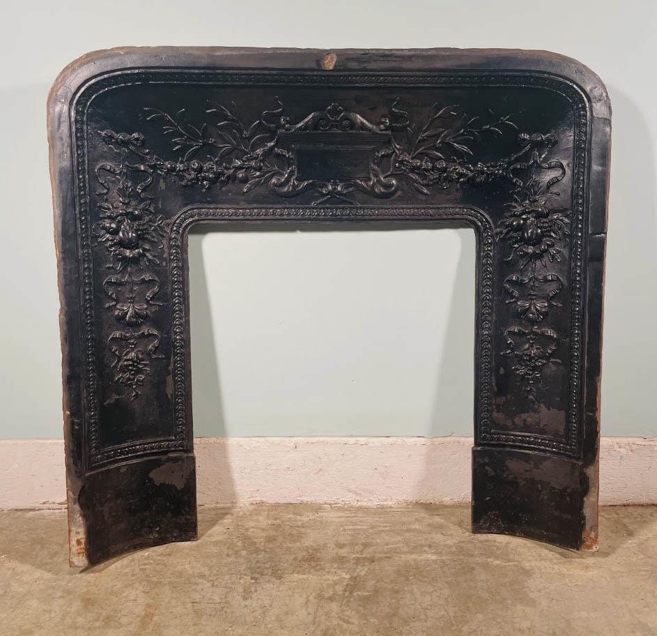 Antique French Cast Iron Fireplace Insert/ Surround/ - Etsy Singapore
