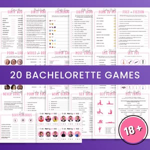 Twenty Dirty Bachelorette Party Games Bundle • 41 in 20 • Bachelorette Games Bundle, Hen Party • Adult Games • Printable