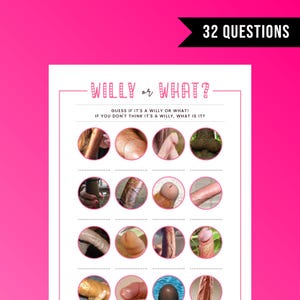 Willy or What, Valentine's Day | Bridal Shower Games | Bachelorette Party Games | Drinking Games | Bride to be | Hen Night Games
