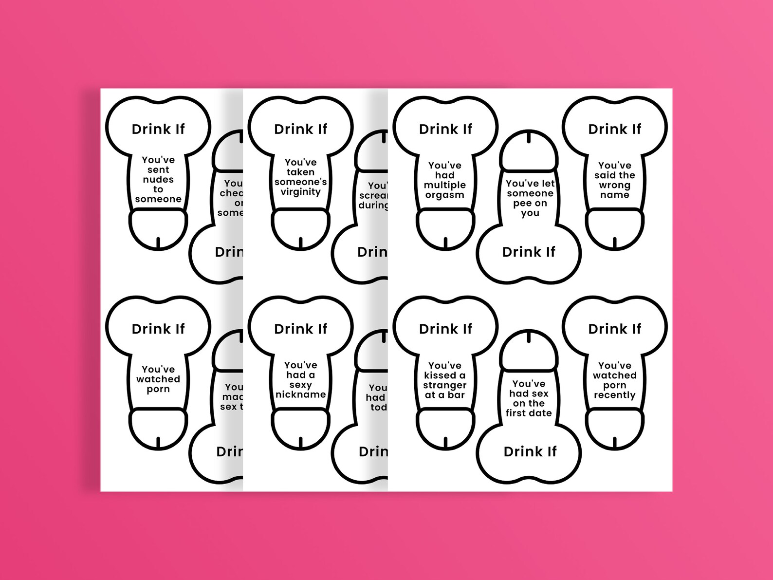 Drink If Game, Bachelorette Drinking Game, Valentine's Day, Girls Night ...