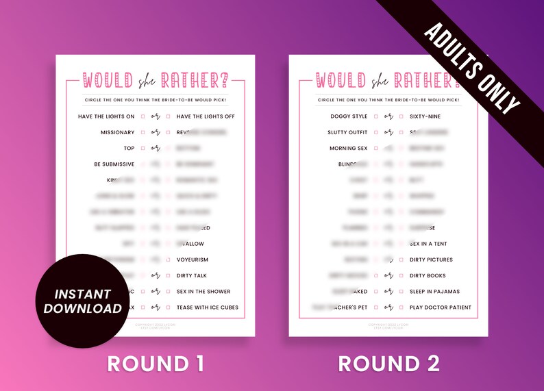 Bachelorette Party Game Printable 3 Pack Kama Sutra Sex - Etsy