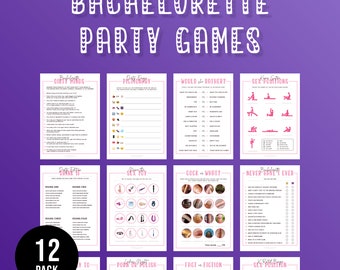 Bachelorette Party 12 Pack | Bachelorette Party Games Bundle | Bridal Shower Games, Hen Party | Dirty Games | Adults only | Instant Download