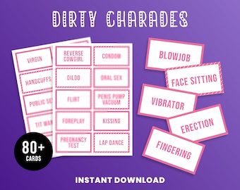 Dirty Bachelorette Charades | Bachelorette Party Games, Hen Party Game, Dirty Bridal Shower | Instant Download