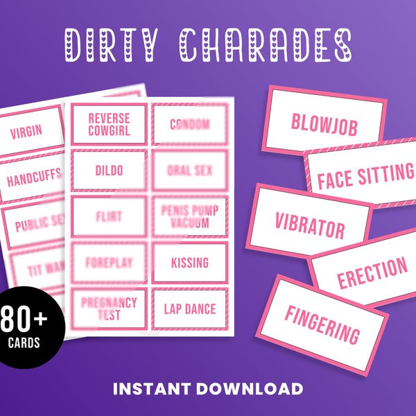 Dirty Bachelorette Charades | Bachelorette Party Games, Hen Party Game, Dirty Bridal Shower | Instant Download