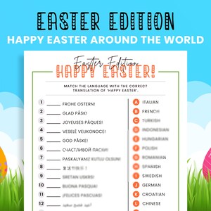 Easter Around The World Game: Fun Family Activity (Digital Download)