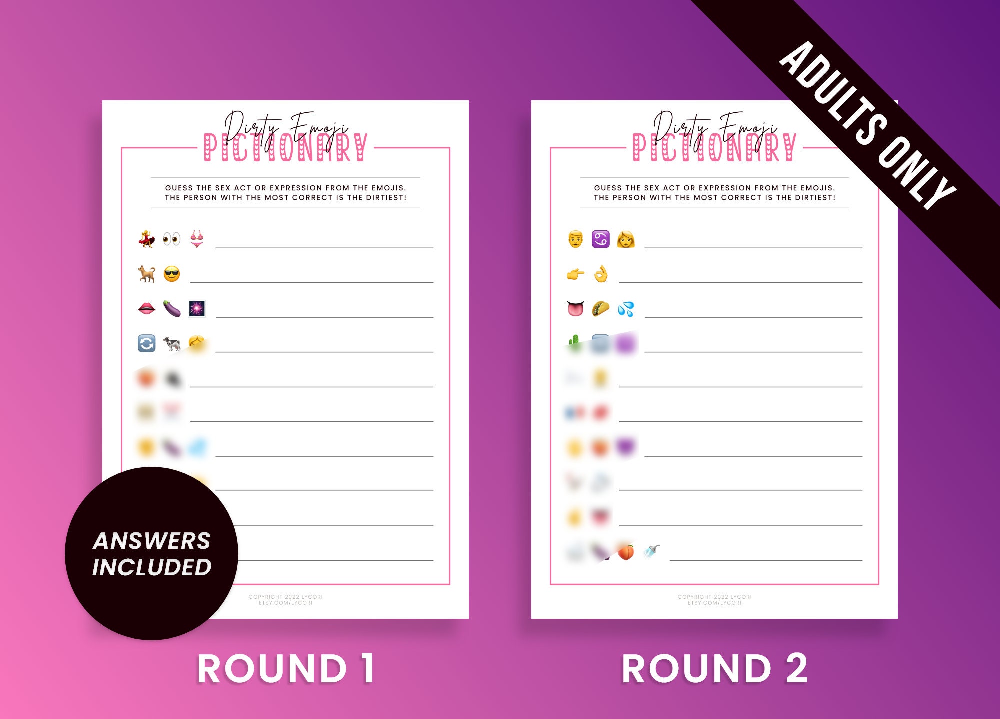 Bachelorette Party Game Printable 3 Pack Kama Sutra Sex - Etsy