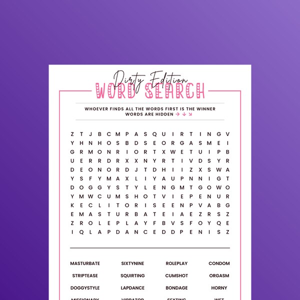 Sexy Word Search - Etsy Australia