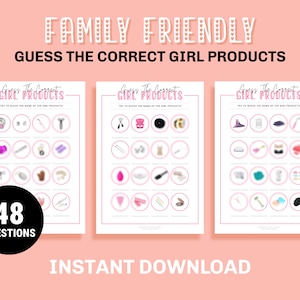 Guess The Correct Girl Products | Printable Couple Games | Date Night | Girlfriend & boyfriend