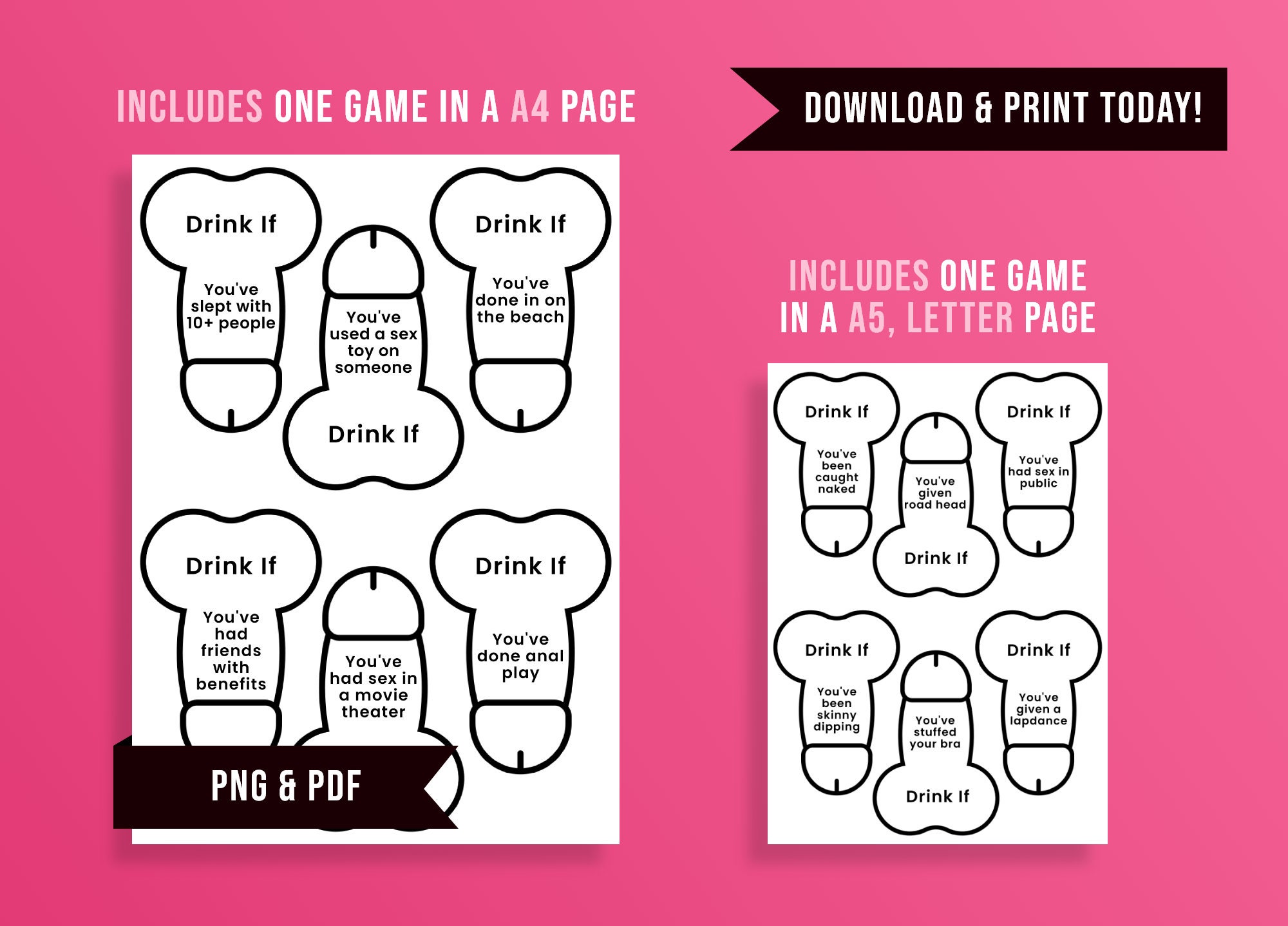 Drink If Game, Bachelorette Drinking Game, Valentine's Day, Girls Night ...