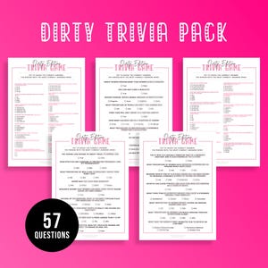 Dirty Trivia Spiel, Valentinstag, Trivia Quiz, Junggesellinnenabschied, nur für Erwachsene, Trivia Night, Trivia Fragen, Dirty Quiz Printable