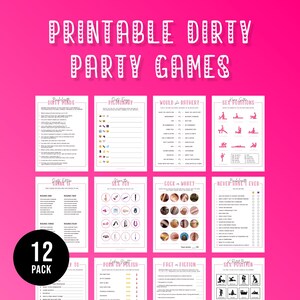 Adult Party Games 12 Pack: Bachelorette & Valentine&#39;s Day (Instant Download)