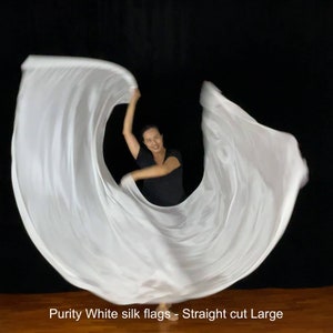 Purity White Silk flags
