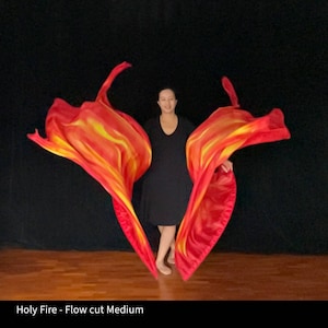Holy Fire - Artisan Silk Hand Painted Praise and Worship Flag and Banners