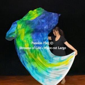 Streams of Life - Artisan Silk Hand Painted Praise and Worship Flag and Banners