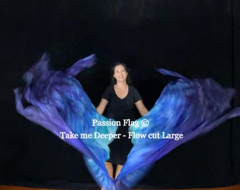 Take me Deeper - Artisan Silk Hand Dyed Praise and Worship Flag and Banners