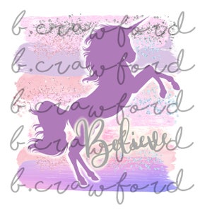 Unicorn Paint Strokes Sublimation Design- 300 DPI