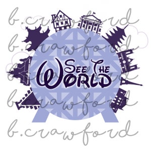 Epcot World Traveler Sehen Sie das World Sublimation Design - 300 DPI