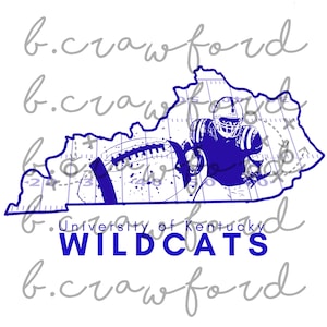 Wildcats Kentucky Football Sublimation Design - 300 DPI